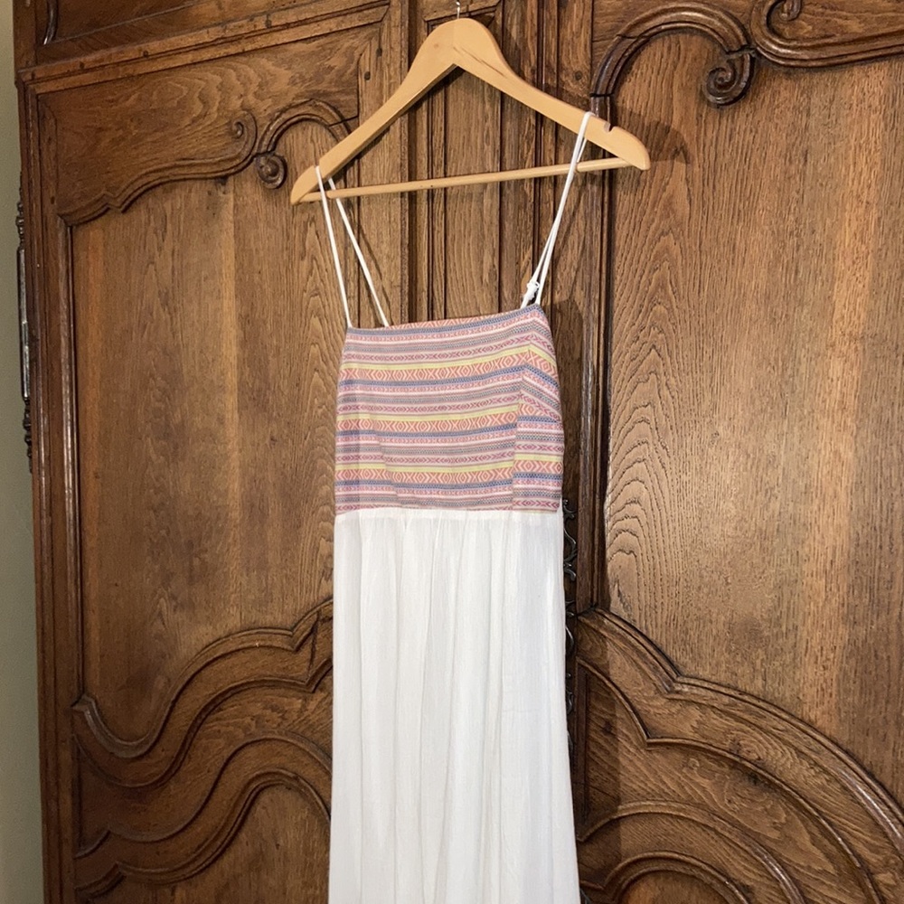 Flying Tomato Embroidered Cream Maxi Dress - Picture 6 of 12